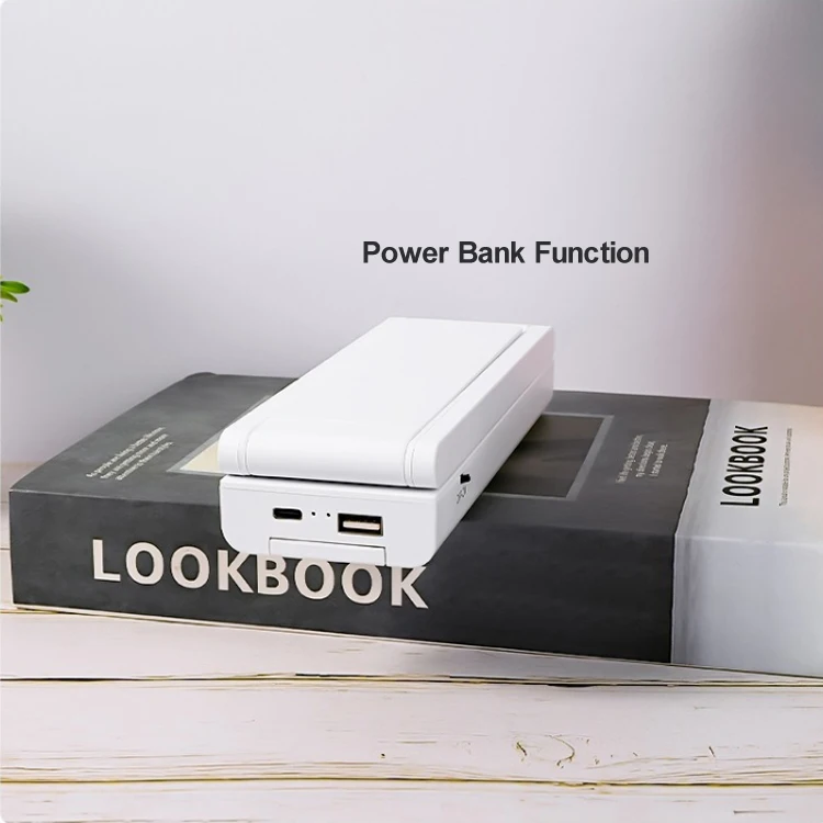 3 Light Colors Stepless Dimmable Brightness Type C USB Rechargeable LED Book Lights Power Bank Foldable LED Table Lamp