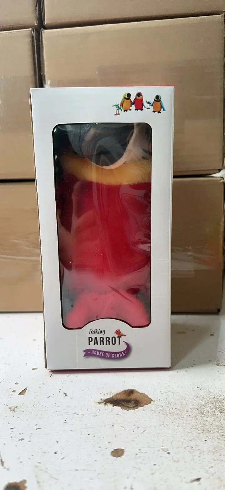 Hot Selling Children Educational Electronic Simulation Animals Plush Soft Parrot Repeat Talking Toy