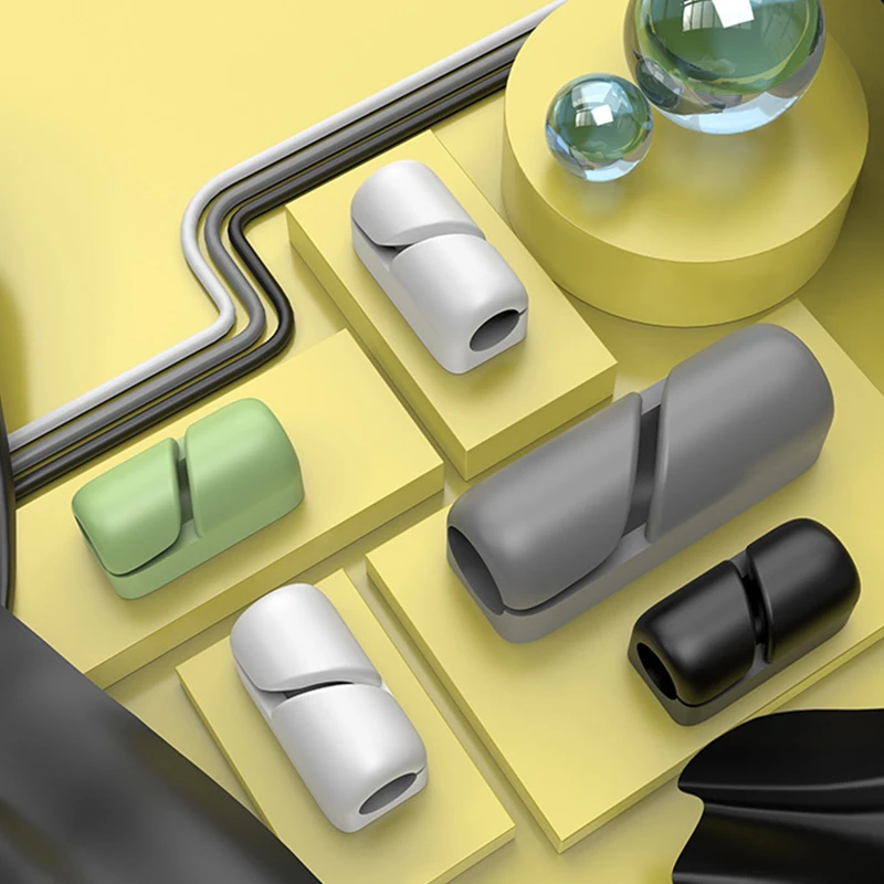 Silicone Sticky Clips Cord Management Cable Clips Holder Cord Data Line Management Organizer