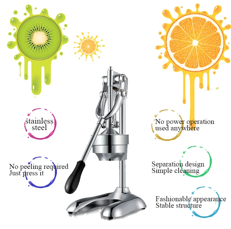 Manual Juicer Hand Press Professional Citrus Juicer Countertop Metal for Oranges, Lemons, Limes, Grapefruits and More