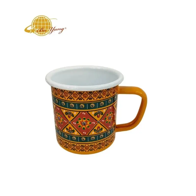 Boyang Durable Arabia Style Drinkware 700ML Coffee Tea Pot Cup Vintage Enamel  Teapot Set