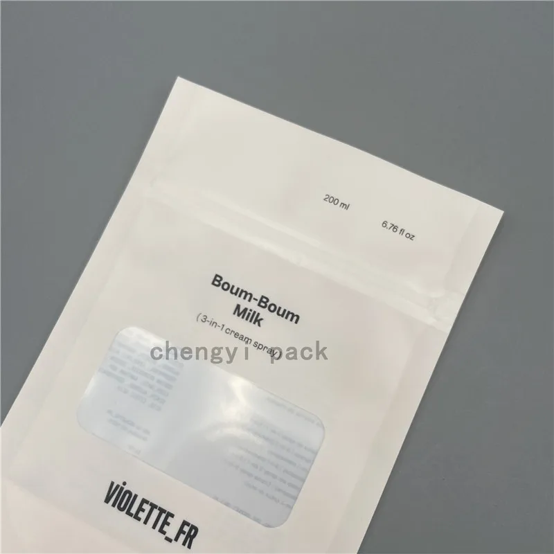 Custom Printed Recyclable Plastic PE/PE Stand Up Pouches Food  Eco Doypack Packaging Bags With Zipper