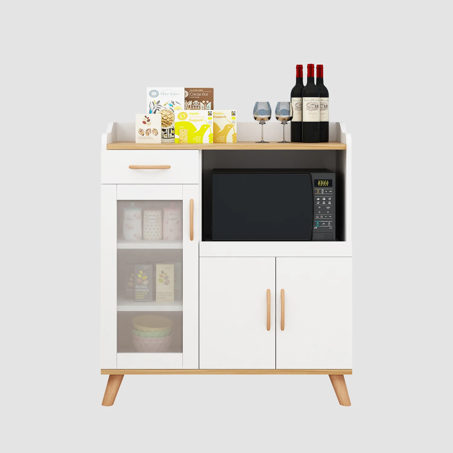 
Modern wood white gloss lacquered luxury sideboards living room furniture 