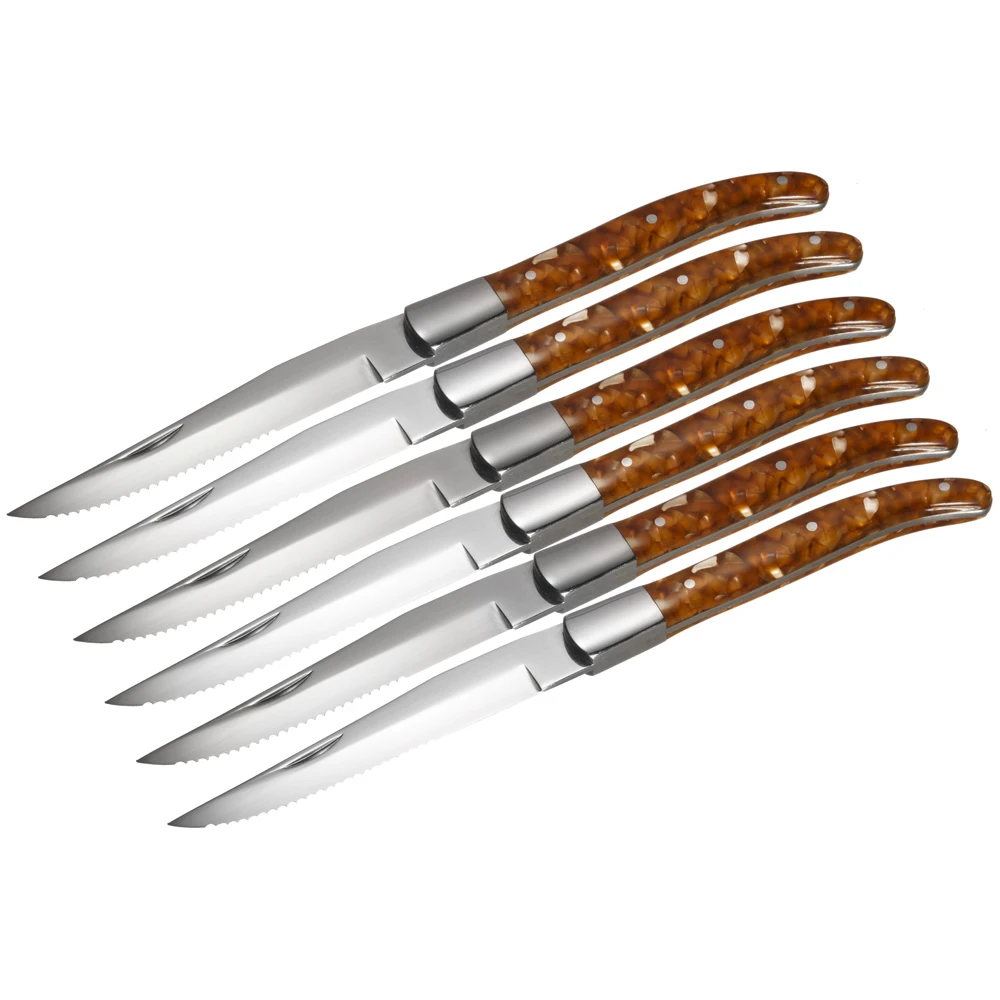 Fashion Pattern Spanish Acrylic Handle Dishwasher Safe Steak Knife