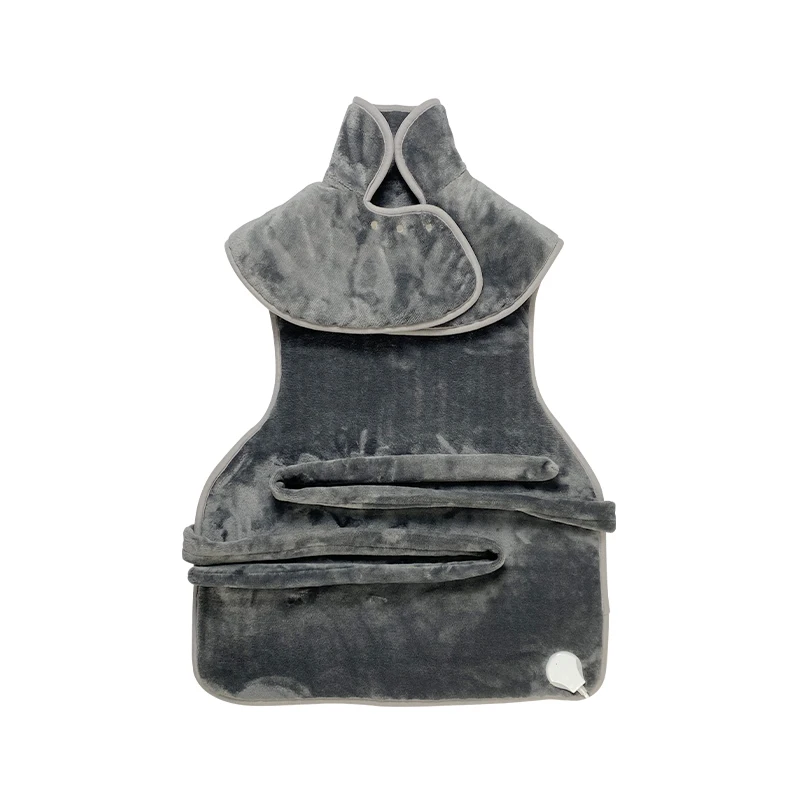 Gray and blue color heating back pad washable heating back pad