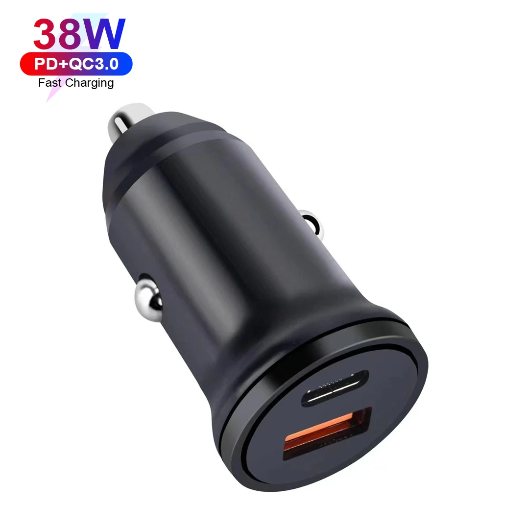 
Car Charger QC 3.0 Fast Charging 3 in 1 USB 18W PD 20W Car Phone Charger Kit Type C Cables Car Adapter for Mobile Laptop 