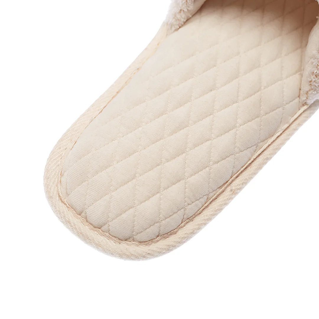 Cozy Fur Open Toe House Slip On Slippers Non Slip Soles Lightweight Slippers for Women