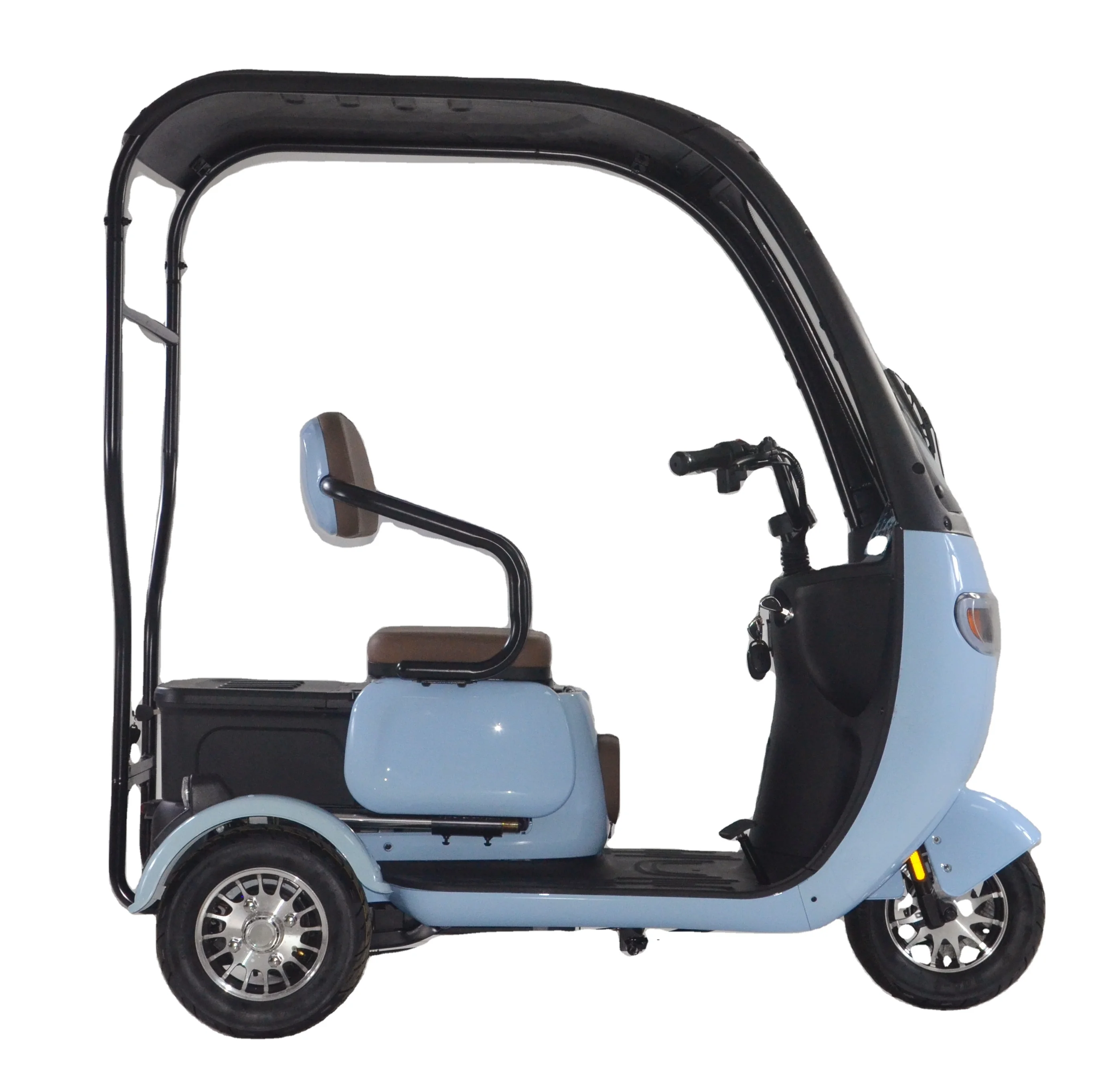 Hot Selling Elderly Electric Tricycles 3 Wheels Electric E Bike for Adults with Roof Foldable Seat