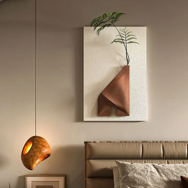 Custom high-end texture three-dimensional sandstone mural corridor painting and wall art for home decor