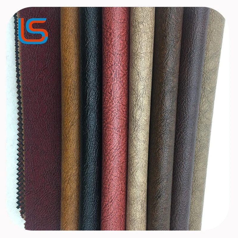 
PVC Artificial Synthetic Artificial Rexine Leather with Brush Backing 