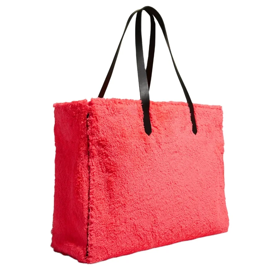 High Quality Soft Mom teddy Outdoor Tote Bag Stroller beach tote Bag