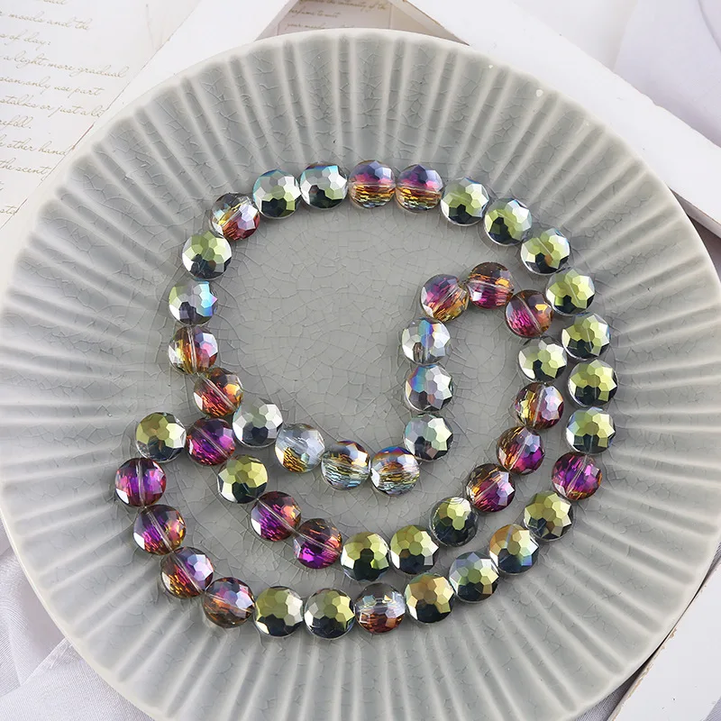 14mm Clear Faceted Crystal Beads Flat Loose Cabochon Facet Crystal Glass Beads Jewelry Making Crystal Crafts Czech Glass Beads