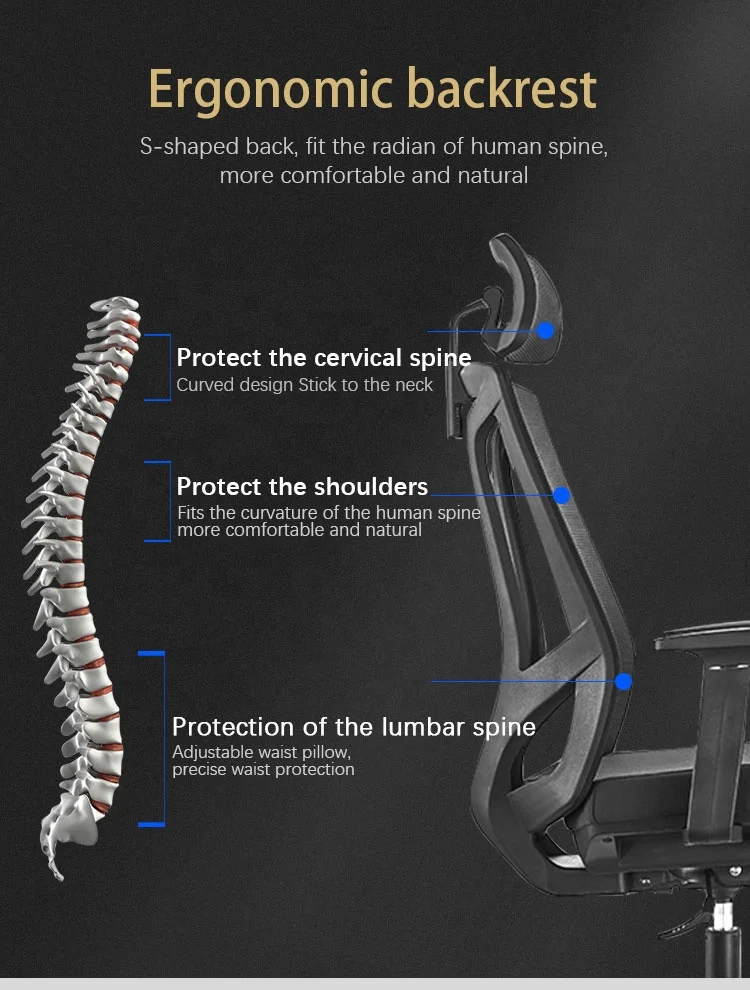 Хорошо продаваемый удобный Новое поступление сетчатый высокий задний офисный стул silla
