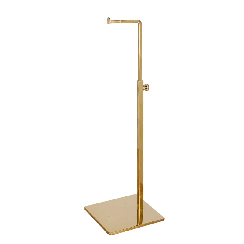 Height adjustable metal handbag display stand for retail market