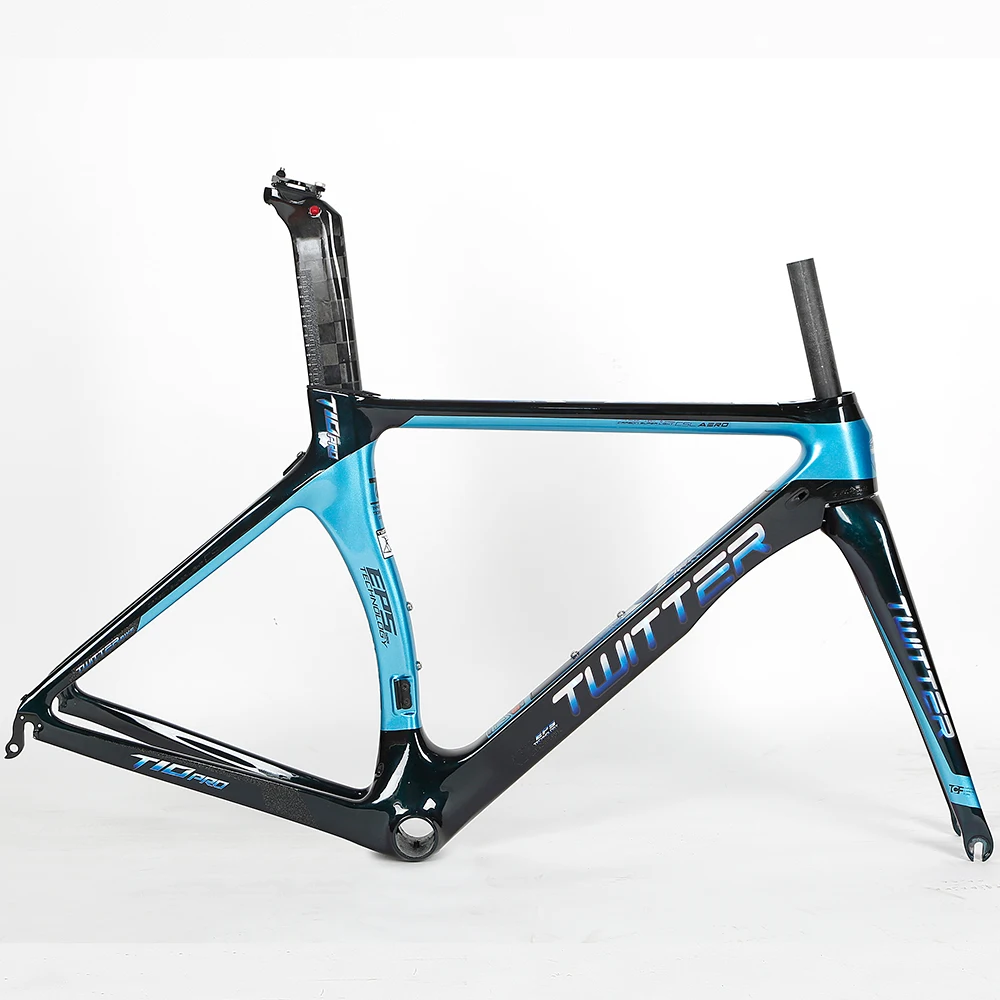 
China wholesale bike parts holographic printing EPS Aero carbon frame racing bike 