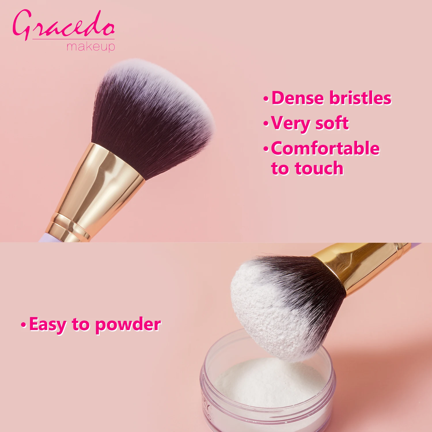 GRACEDO 2023 Brush Make Set Up Luxury Makeup Brush Set Kit Wholesale Wood Handle Private Label Foundation Cosmetic Makeup Brush