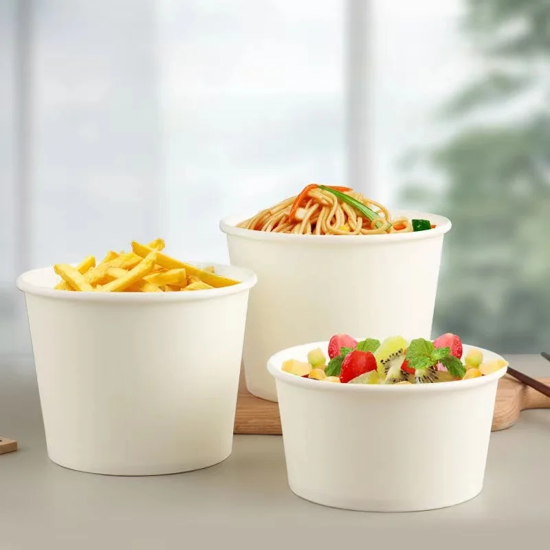 Disposable customized paper sundae dessert ice cream cup with  lid