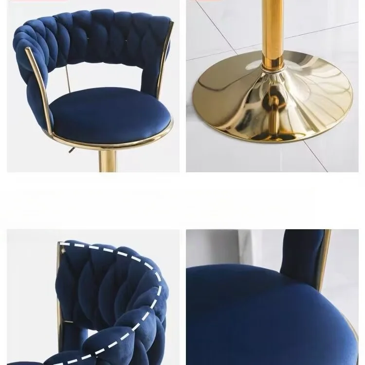 Nordic swivel chair high lift bar chair Modern simple backrest chair bar stool