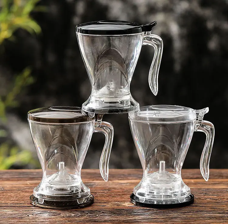 20oz 600ml Easy clean Tea Steeper Easy Brew Tea Infuser Teapot Bottom Dispensing Teapot With Coaster