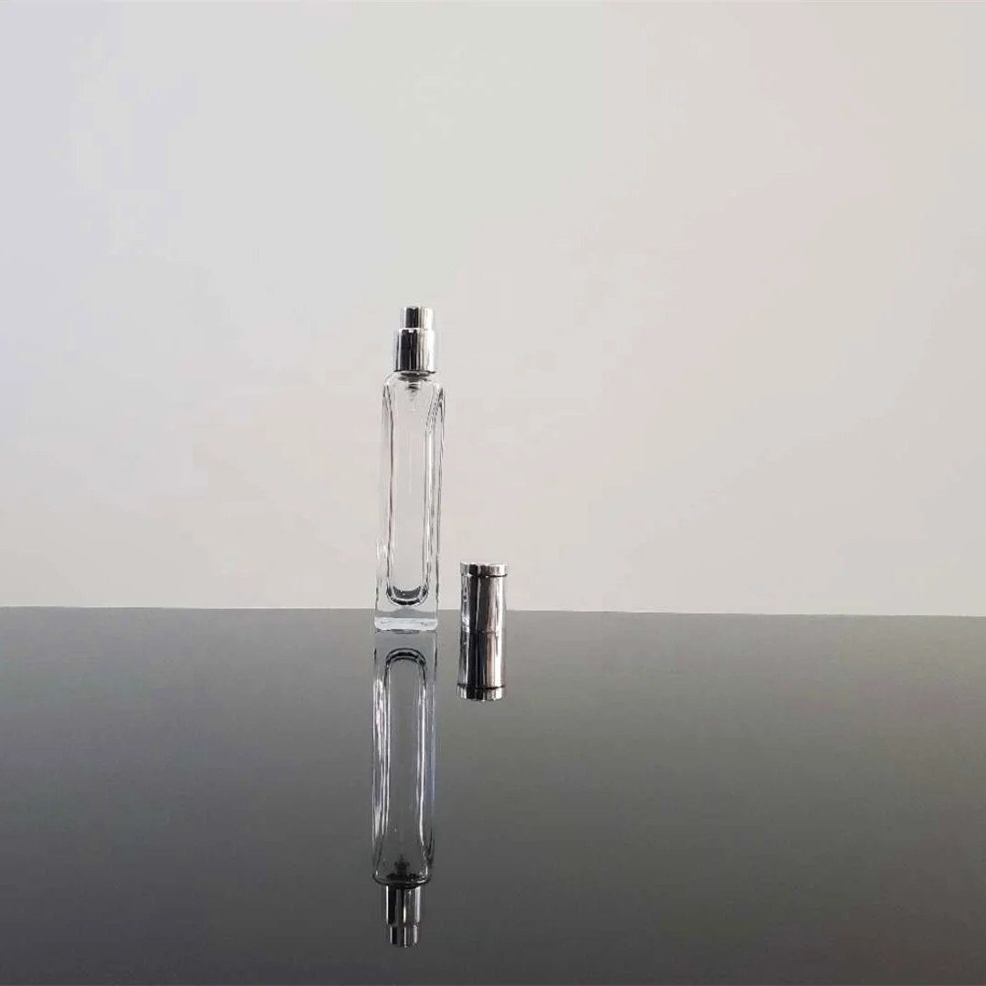 New design Perfume Packaging Green Square 15ml Glass Spray Bottle