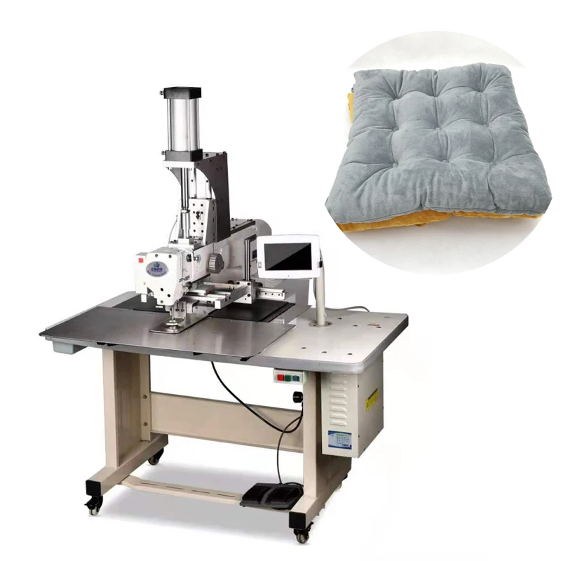 automatic travel mattress and pillow tacking machine embroidery cushion sofa car seat circle round hole sewing machine