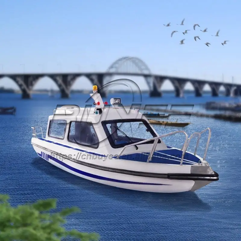 Полная Крытая кабина океанского патрульного крейсера 19 6 футов/6 м Стеклопластиковая высокоскоростная рыбацкая лодка