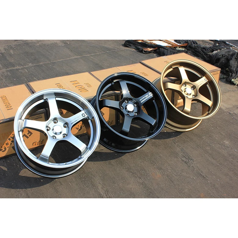 high quality alloy wheels 17 18 19 inch 5x100 5x120 multicolour aluminum alloy car wheels 5 spoke