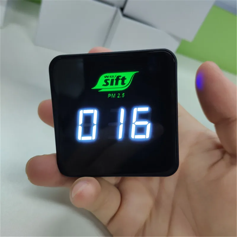 OEM Factory black fixed indoor air quality monitor digital lcd pm2.5 pm10 air/gas monitor/ fo detector Carbon Dioxide ppm CO2