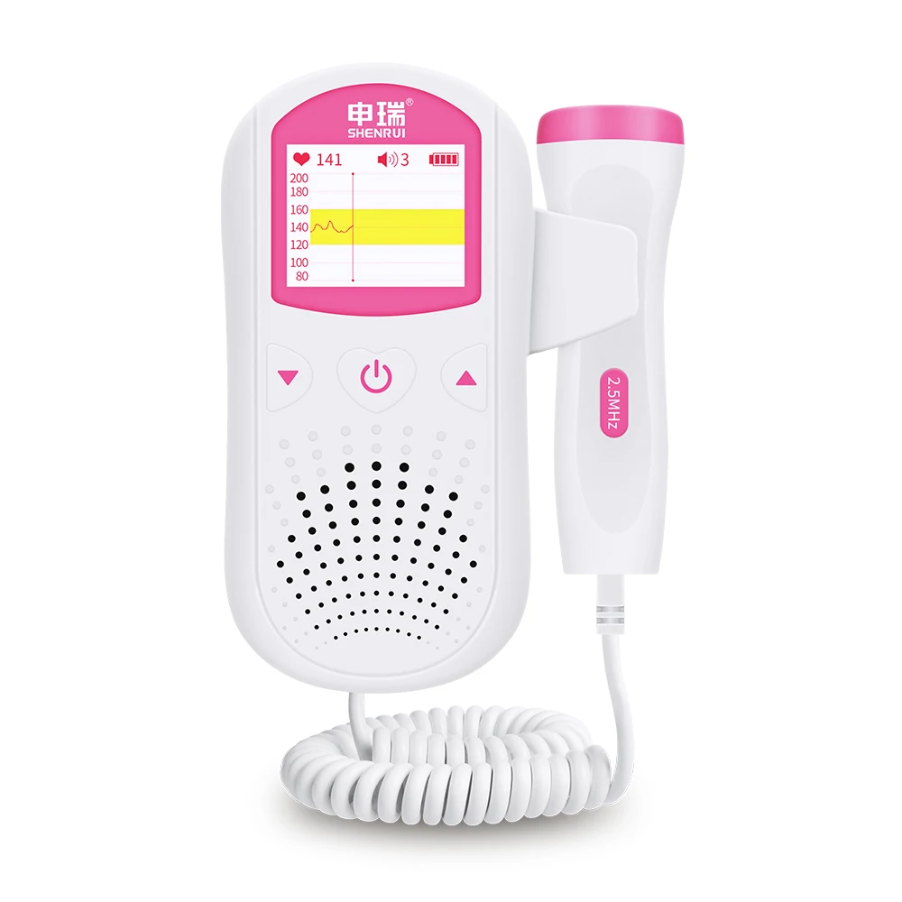 
Shenrui Cheap Portable fetal monitormonitor Prenatal Fetal Doppler Price Pocket Baby Heart Rate Detector 