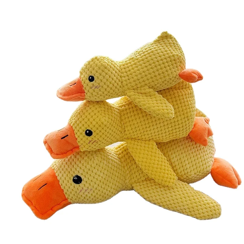Cheap Wholesale Squeaky Dog Chew Toy Stuffed Duck Plush Dogs Toy Pets bitzee Squeak chew bite-resistant Toys