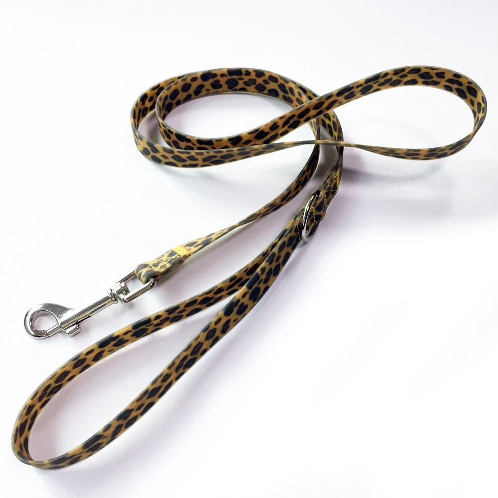 Popular Hot Sale Custom Waterproof PVC Dog Leash Webbing Luxury Soft Blue Silicone Pet Training Leash for Dogs