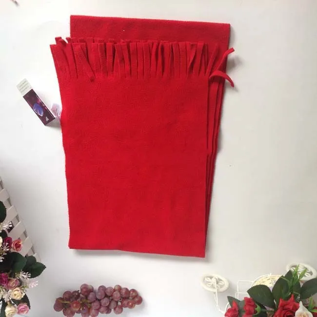 custom cheap polar fleece scarf winter worm polarfleece scarf