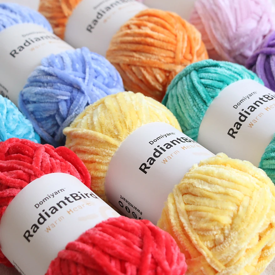 Best Selling Warm Soft 100g/87yd/80m yarn crochet Factory Wholesale chenille yarn