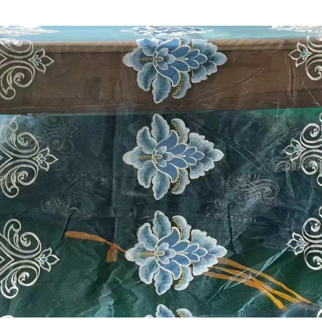 High-Quality Factory Modern Luxury Chenille Embroidery Embossed Jacquard Curtain Fabric Home Decoration Living Room Hotel