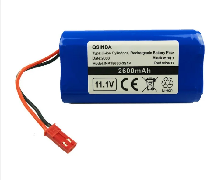 Литий-ионный цилиндрический перезаряжаемый аккумулятор 11,1 В 2600 мАч 18650 3s1p для робота-подметания