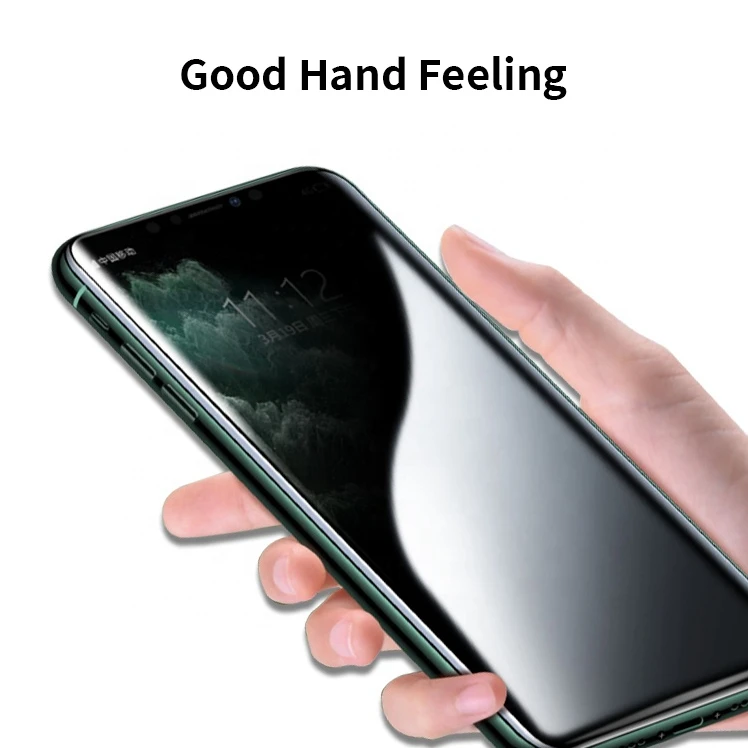 High Quality 0.33mm 3D 9H Anti Spy Privacy Tempered Glass privacy screen protector For iphone 11 12 13 Pro Max Mini