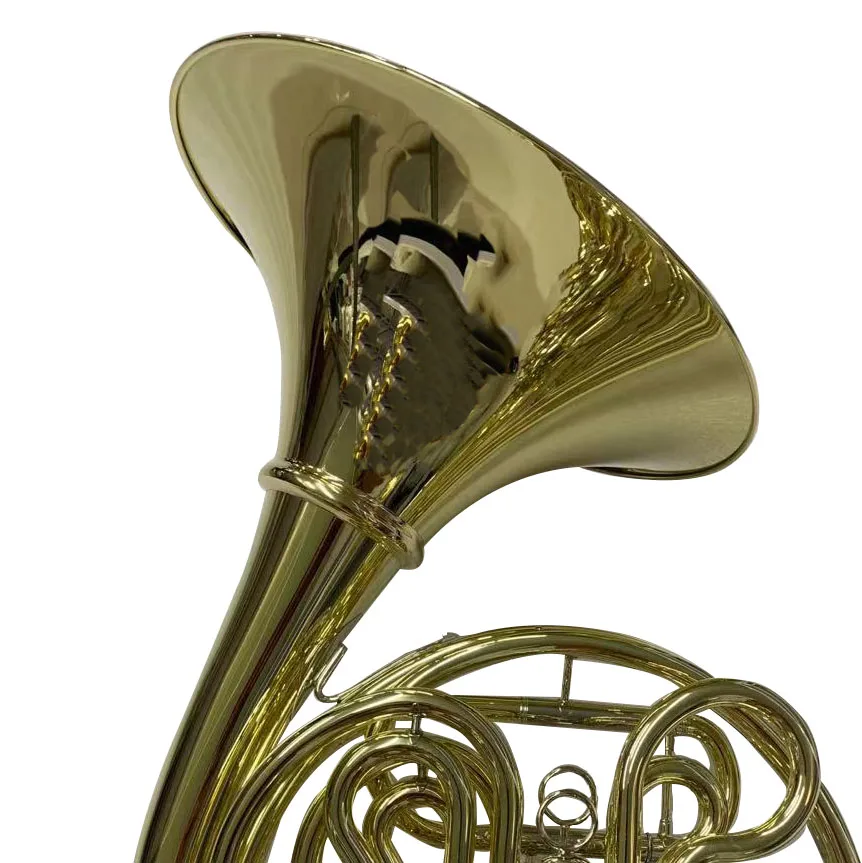 OEM production famous popular selling  reference gold lacquer 4 double key french horn
