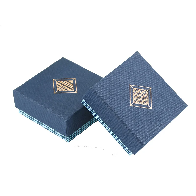 Small size 7x7 8x8cm jewelry ring bracelet packaging boxes black foam seat inside