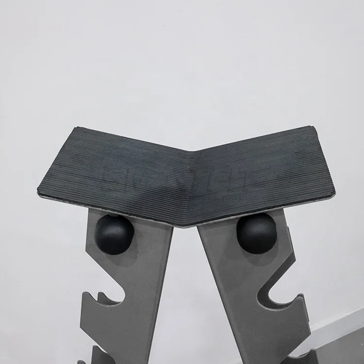 custom 10 set pair triangle hex dumbbell small storage rack stand vertical