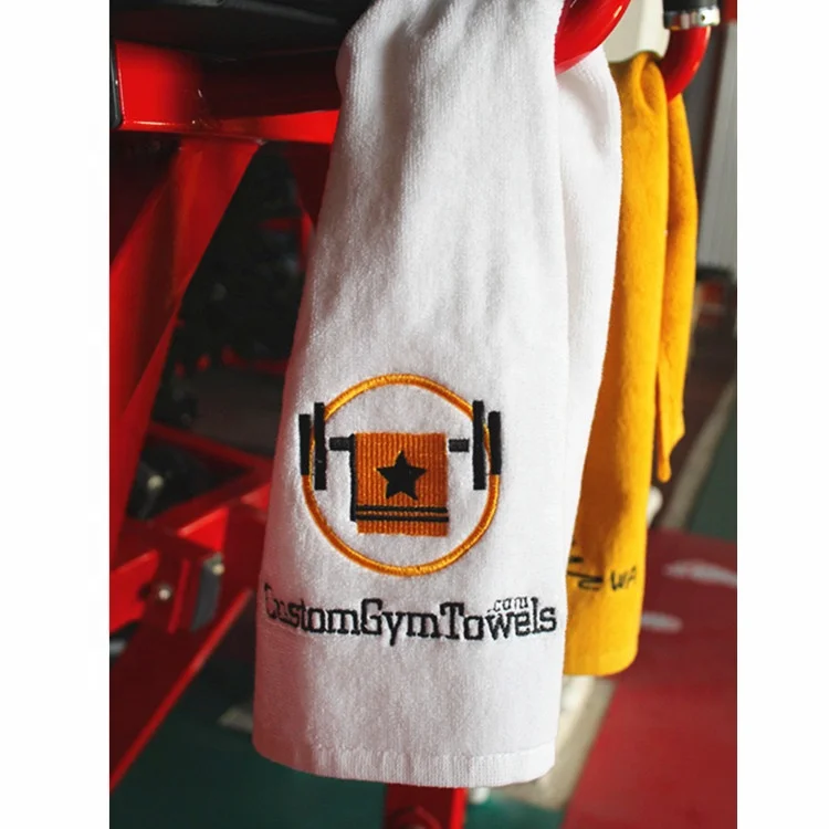 High Quality 100% Cotton Custom Hand Face Gym Towels with Embroidery Logo
