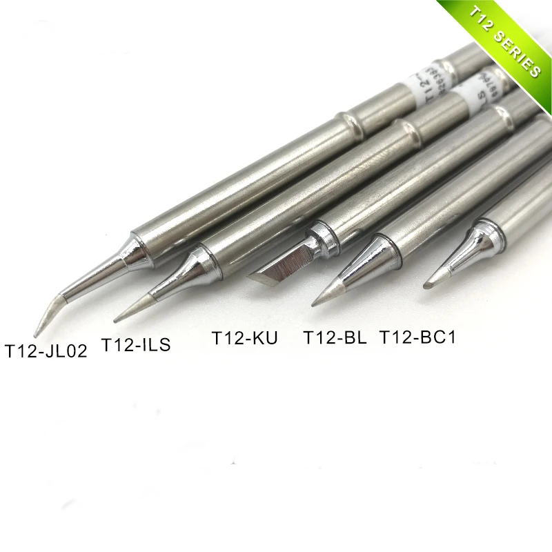 5Pcs/SET T12-ILS T12-JL02 T12-BL T12-BC1 T12-KU Solder Iron Tips T12 series for Soldering Rework Station FX-951