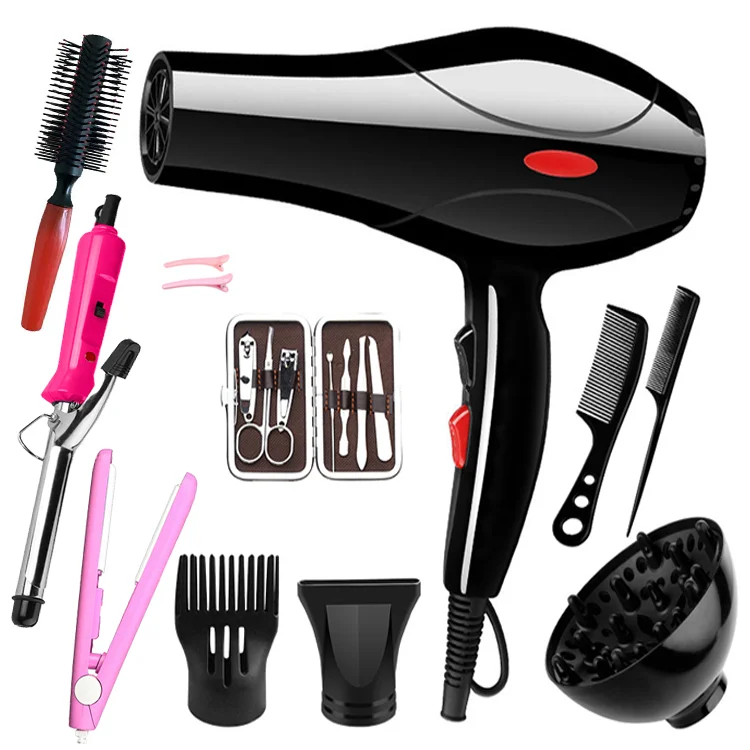wholesale hairdressing kit 5 in 1 hair dryer and straightener 2400w electronic blow hair dryer set