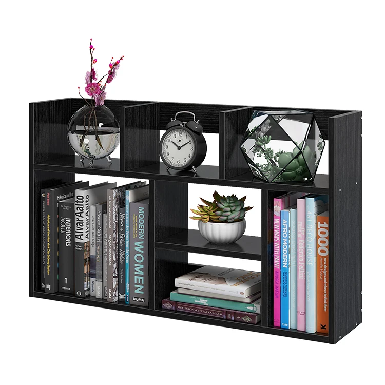 hot sale creative Multipurpose adjustable small wood bookshelf