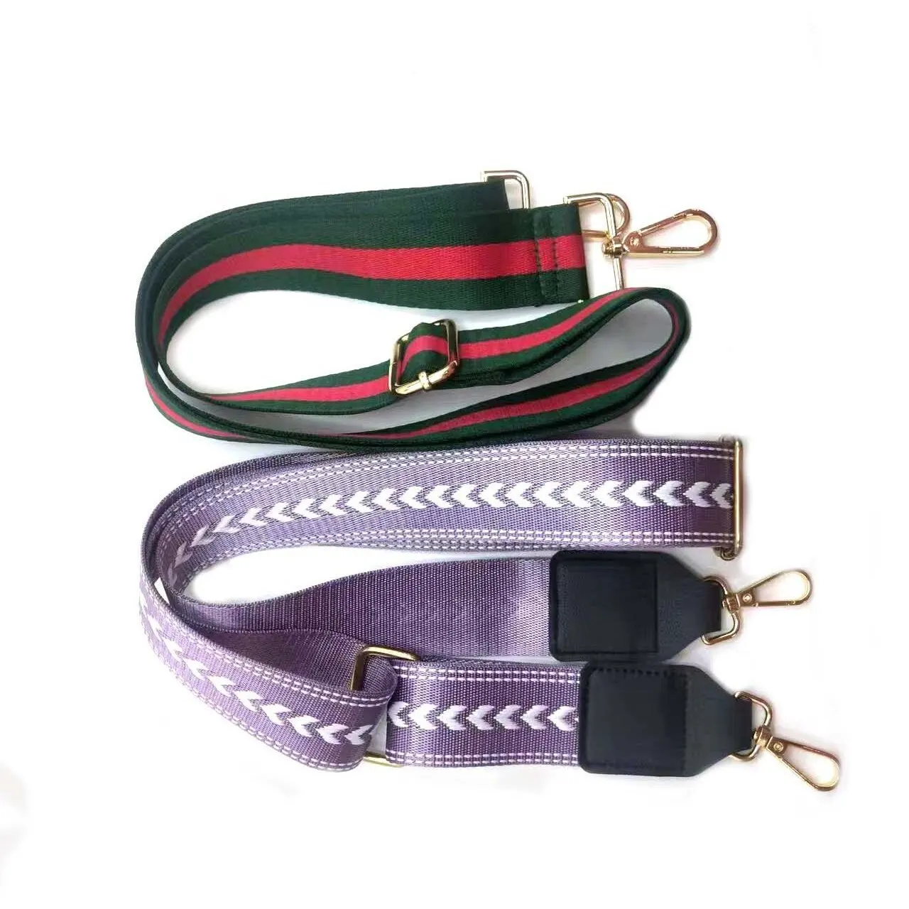 Eco-friendly Custom Nylon Webbing Logo Printed Belt 1 1.5 inch Solid Color Woven Logo Jacquard backpack Bag Strap