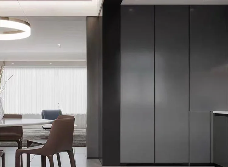 Customized 5mm 8mm thick metal wood veneer carbon large size background cabinets bamboo charcoal wall board