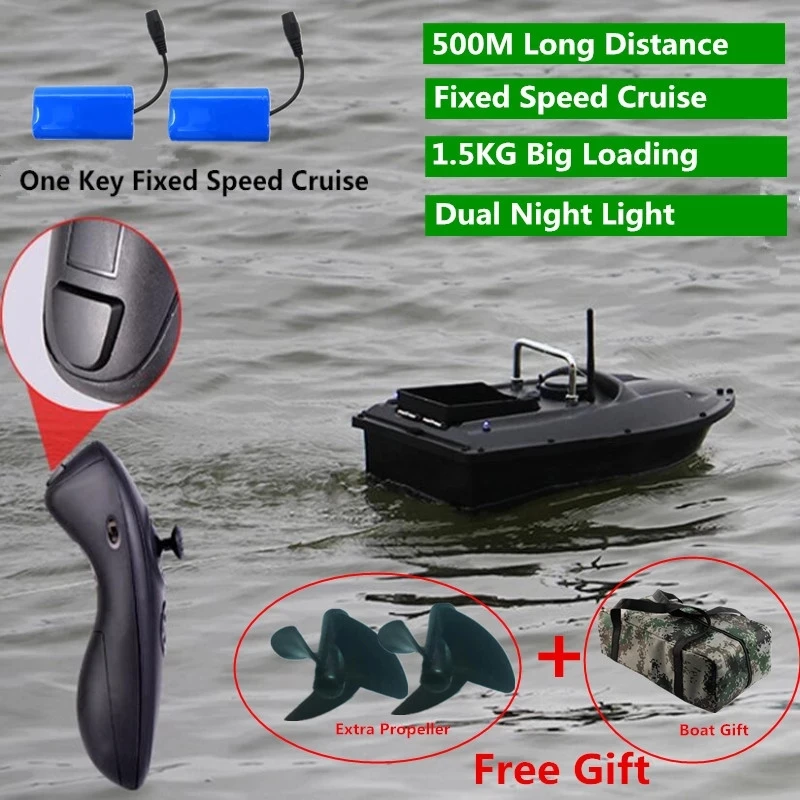 
Fulljion Popular 4 colors Electronic Boat ABS Plastic RC 500m Wireless Remote Control Lure Boat GPS Toy Fish Finder Bait Boat 
