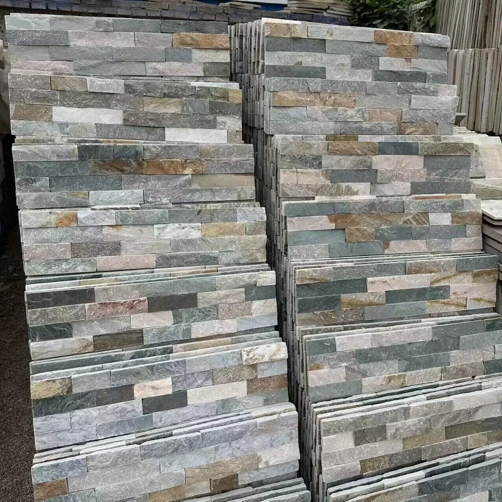 White Quartzite  Mushroom Tile  Ledgestone Stone For Exterior Wall Panels Cladding