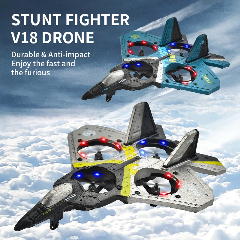 2.4G 360 Degree Stunt Rotation Remote Control Airplane Toy 4CH Gravity Sensing RC Aircraft with Battery Pack Included