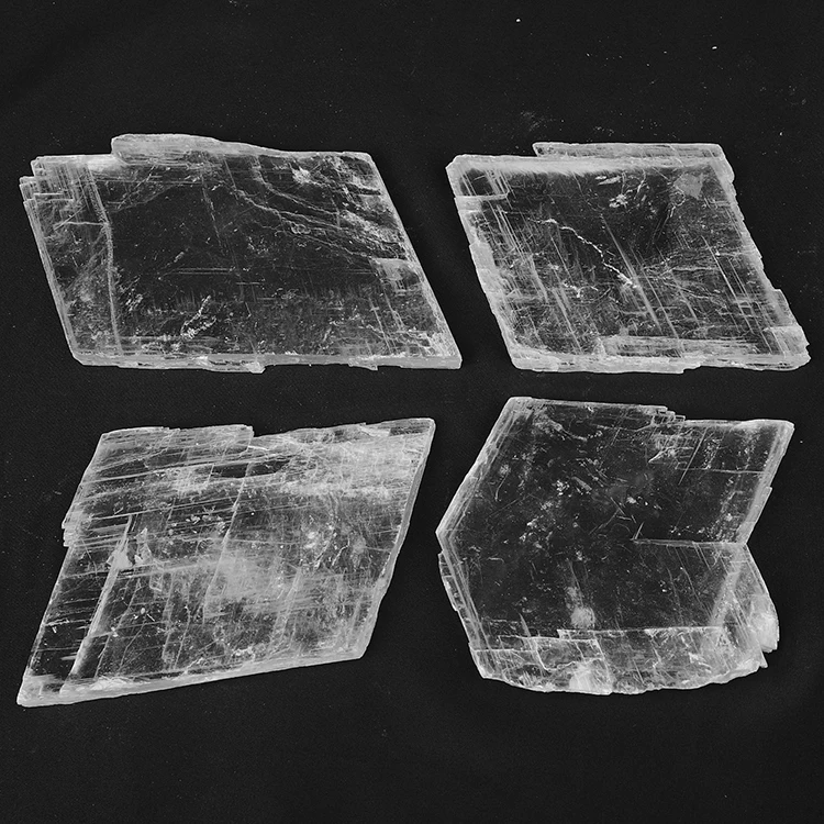 Необычная прозрачная белая Гипсовая пластина из селенита, кристальная пластина, натуральный исцеляющий кристалл