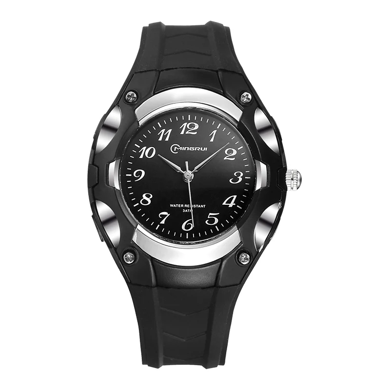Mingrui 8528AQ colorful cheap plastic students analog quartz watch